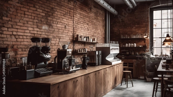 Obraz Coffee house, Tearoom. Created using generative AI.