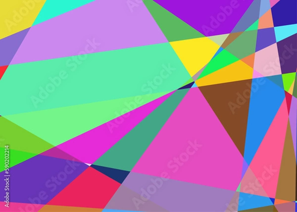Fototapeta Geometric abstraction generative art background art illustration