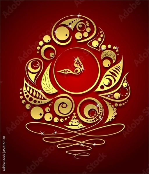 Fototapeta Gold clock