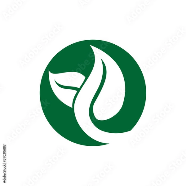 Obraz vegan logo template. Icon Illustration Brand Identity. Isolated and flat illustration. Vector graphic