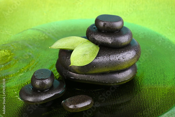 Fototapeta Spa stones in water close-up