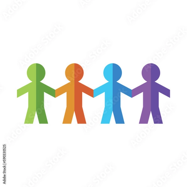 Obraz People cutouts graphic