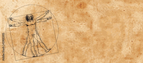 Obraz Vitruvian Man by Leonardo Da Vinci