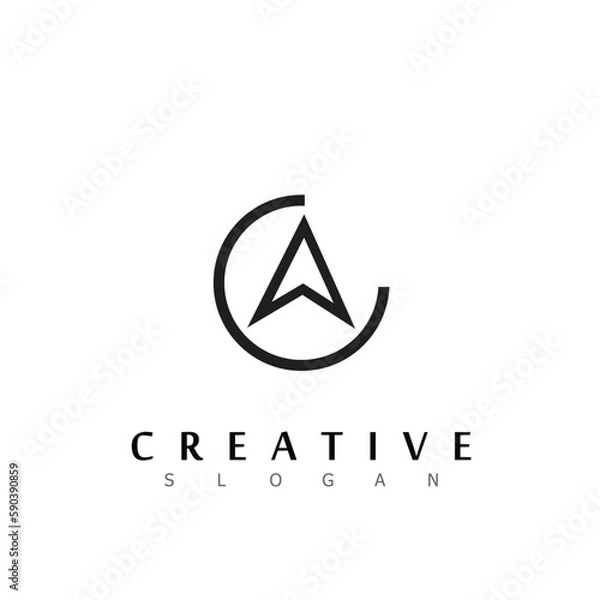 Fototapeta compass arrow brands modern vector logo design symbol