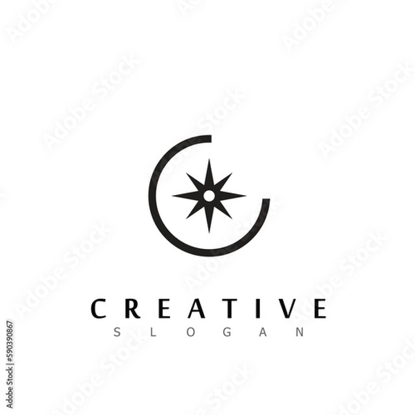 Obraz compass arrow brands modern vector logo design symbol