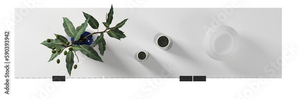 Fototapeta Top view of Sideboard Table