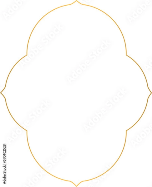 Obraz gold frame on a transparent background