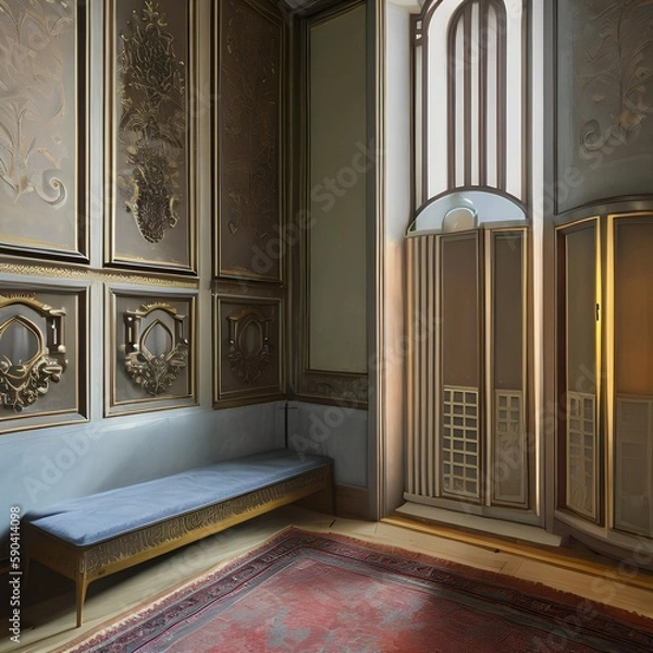 Fototapeta Art Nouveau house94, Generative AI