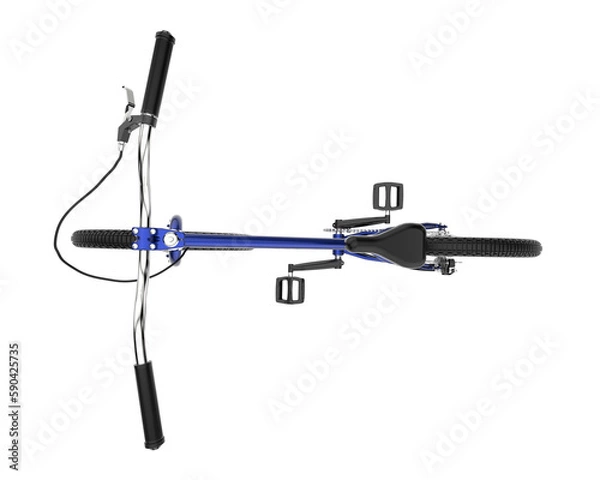 Fototapeta Realistic bike isolated on transparent background. 3d rendering - illustration