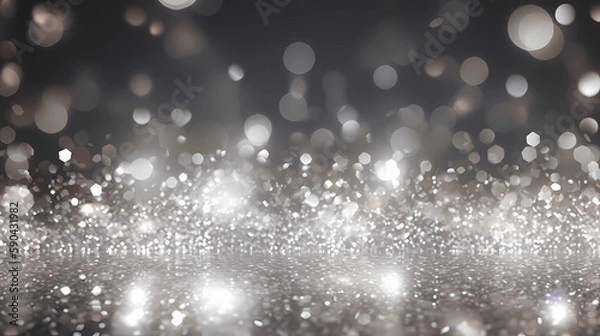 Obraz abstract magic silver glitter for holidays