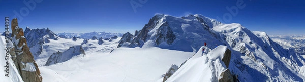 Fototapeta Mont Blanc i Vallee Blanche widziane z Aiguille du Midi