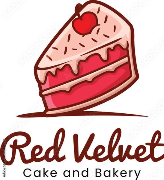 Obraz vector illustration of cake logo 