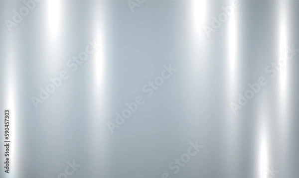 Fototapeta Shiny metal texture silver background. Silver foil background shiny vector steel gradient template and metallic for chrome border. Abstract gray color light background. Vector illustration EPS10.