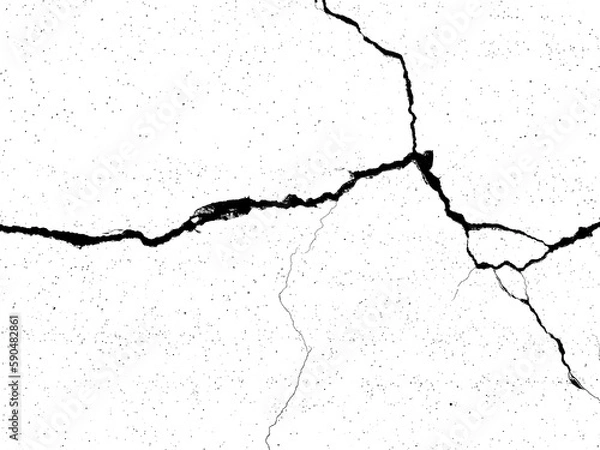 Obraz texture of crack on white abstract background