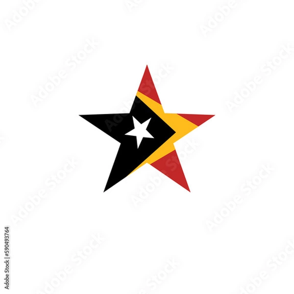 Fototapeta East Timor flag icon, illustration of national flag design with elegance concept