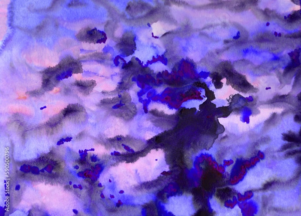 Obraz abstract watercolor background, purple clouds