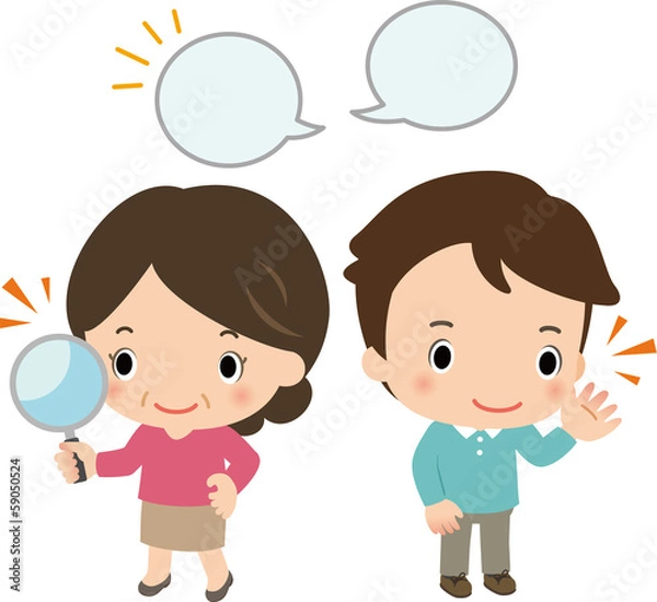 Fototapeta 見る、聞く、話すイメージ