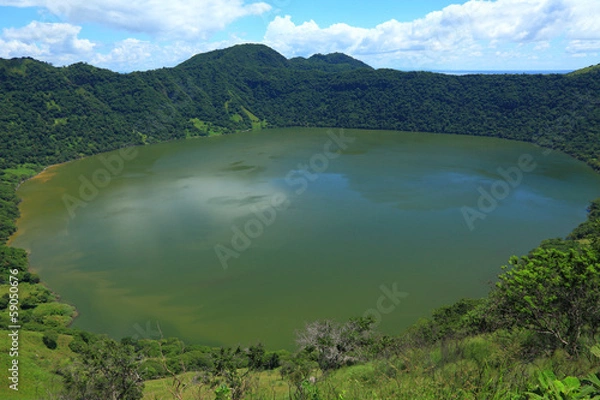 Obraz lake in volcanic crater