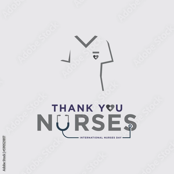 Fototapeta National Nurses Week is observed in United states form 6th to 12th May of each year. National Nurses week banner poster background template vector illustration.