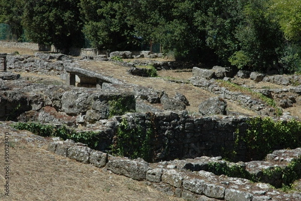 Obraz Acropoli Etrusca  in alto della città di Volterra ,di recente scoperta, e con lavori ancora in corso. 