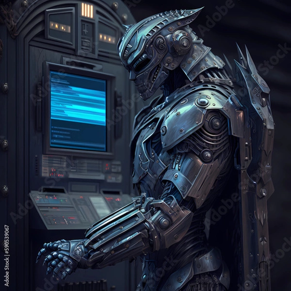 Fototapeta robot cyborg soldier