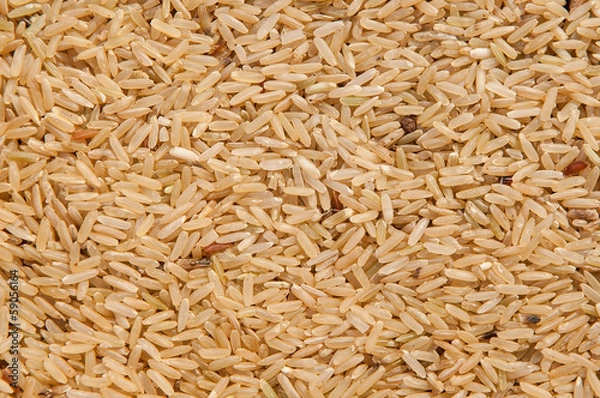 Fototapeta Brown rice background texture