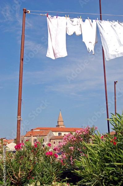 Obraz Clothes line pulley