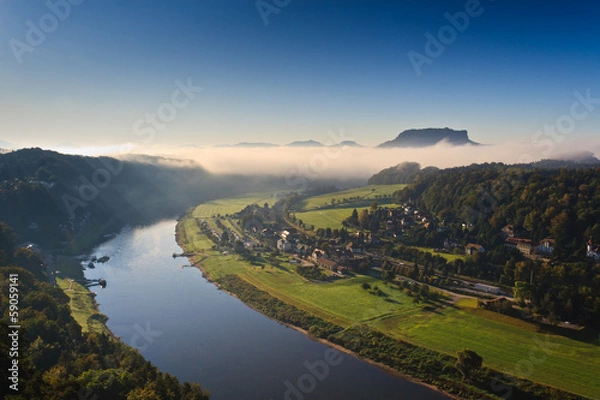 Obraz Morgenstimmung bei Rathen