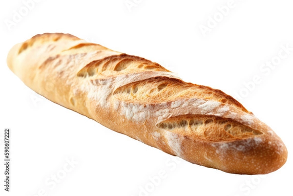 Fototapeta Baguette On Isolated Transparent Background, Png. Generative AI