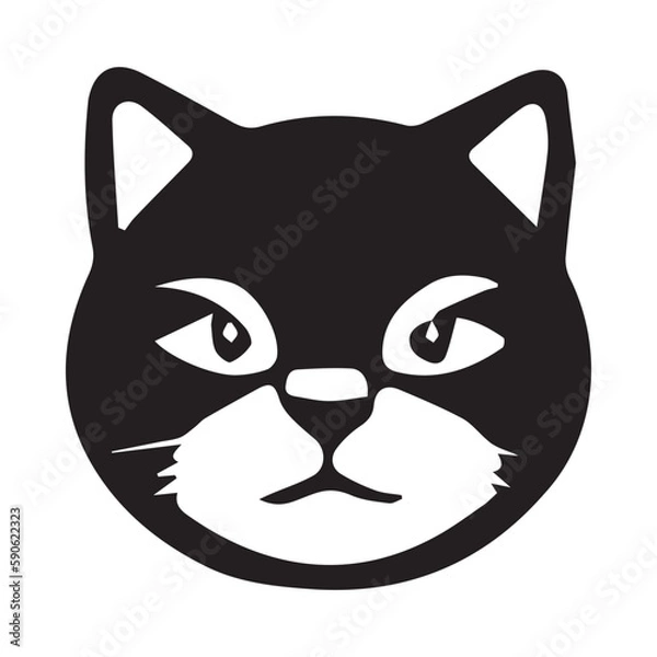 Obraz Cat Head Vector Illustration
