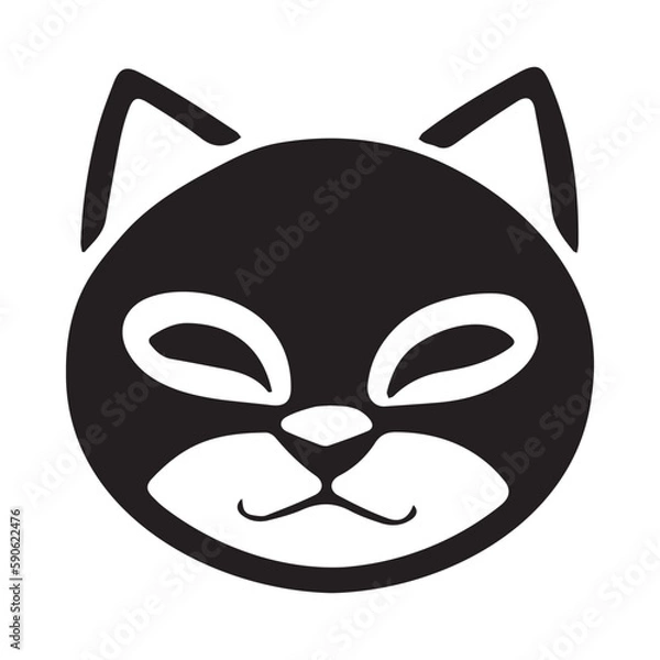 Obraz Cat Head Vector Illustration