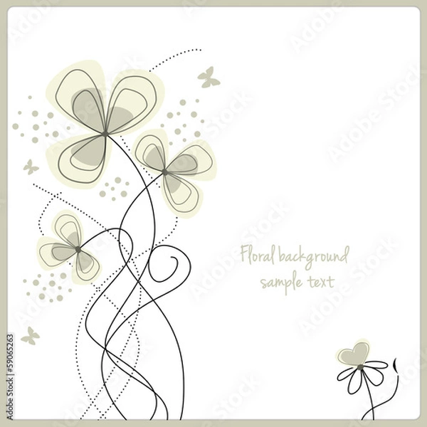 Obraz abstract floral template