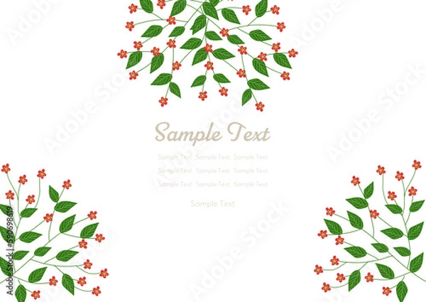 Obraz 赤い花木のフレーム