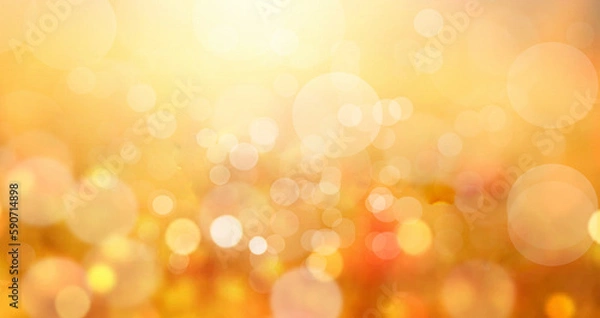 Obraz Abstract bokeh background orange and red
