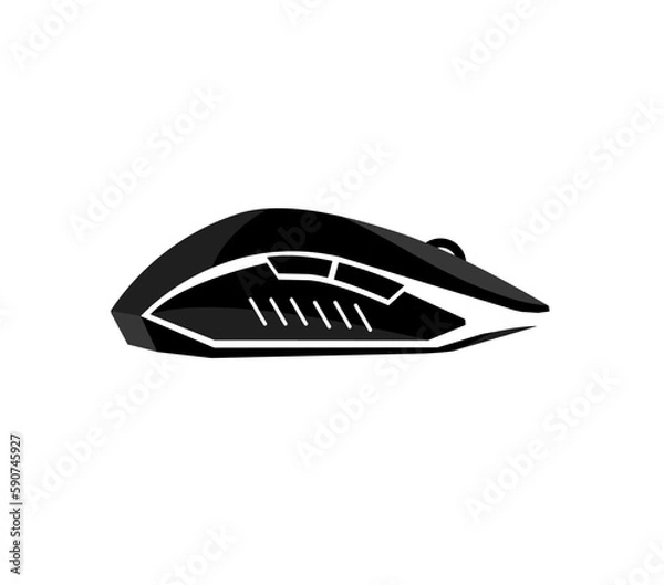 Fototapeta gaming mouse vector, set in Flat Design. vector.