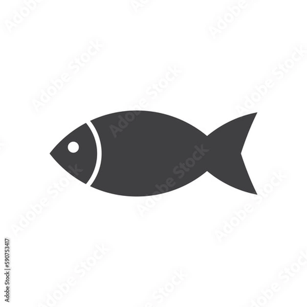 Fototapeta Fish vector icon. Fish flat sign design. Fish symbol pictogram. UX UI icon