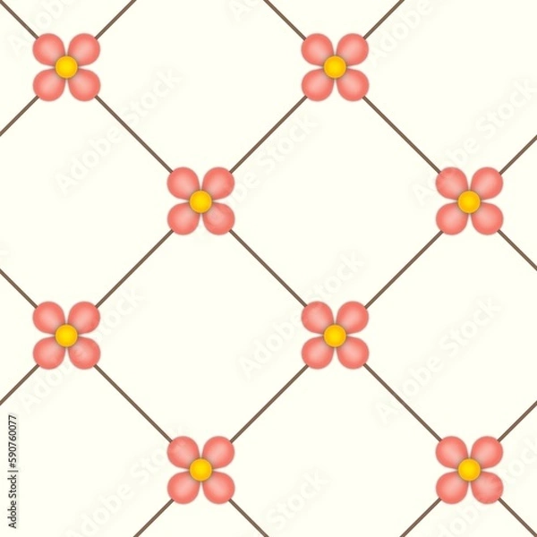 Obraz Seamless abstract background with flower.