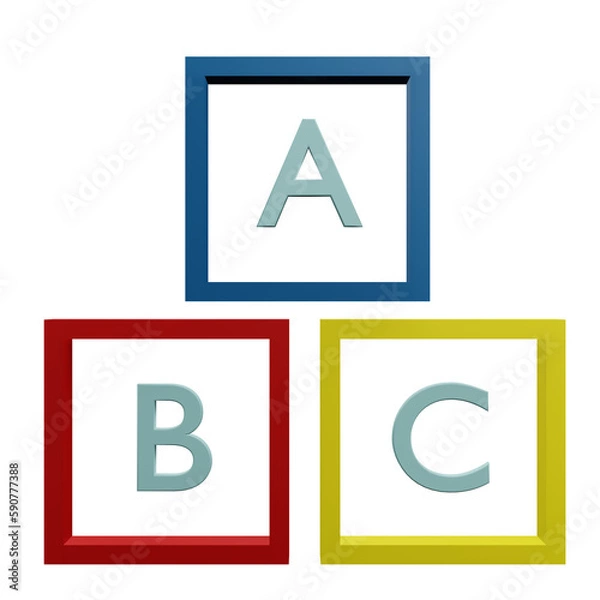 Fototapeta abc blocks
