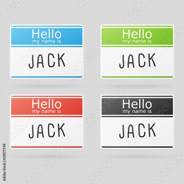 Obraz Vector name tags