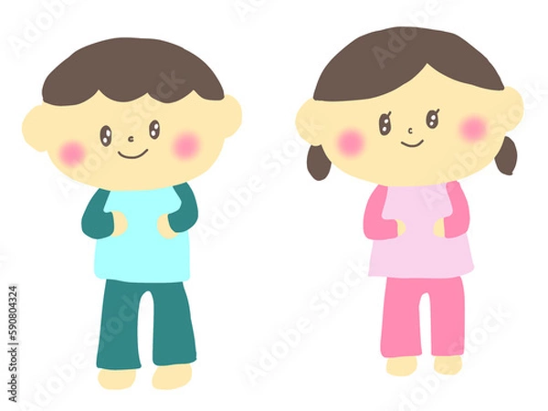 Obraz パジャマ　子ども　おやすみなさい