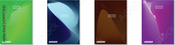 Fototapeta collection of abstract backgrounds with beautiful gradation colors, colorful backgrounds for poster flyer banner backdrop.vertical banner.cool fluid background vector illustration.