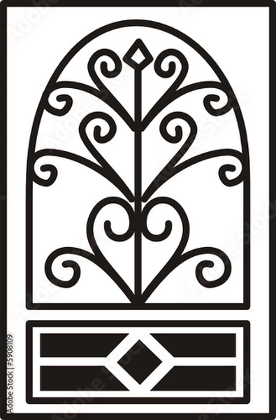 Fototapeta diseño en hierro forjado