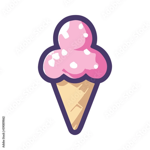 Obraz Ice Cream Vector Illustration