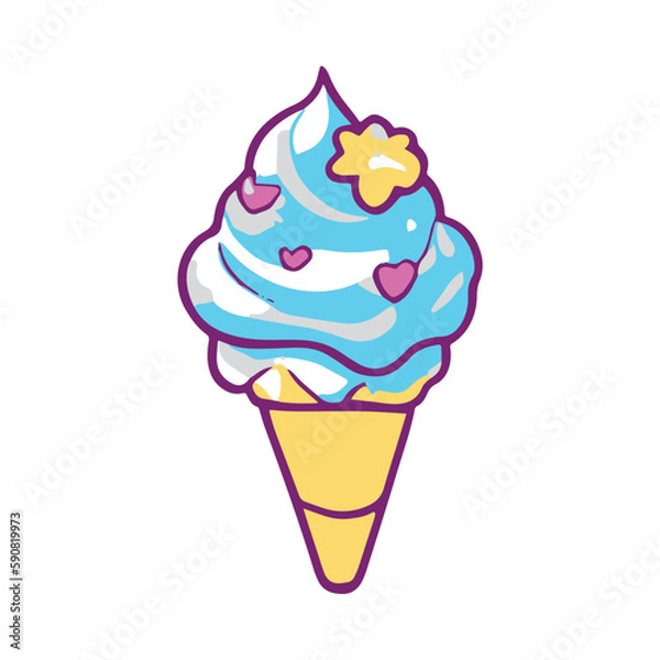 Obraz Ice Cream Vector Illustration
