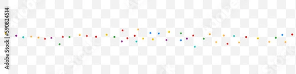 Fototapeta Falling Polka Effect Vector Transparent Panoramic