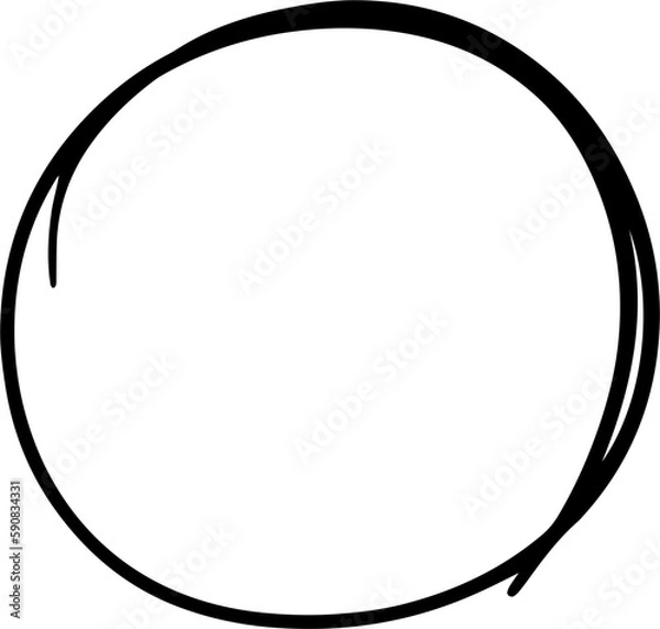 Fototapeta Hand Drawn Circle Line Vector