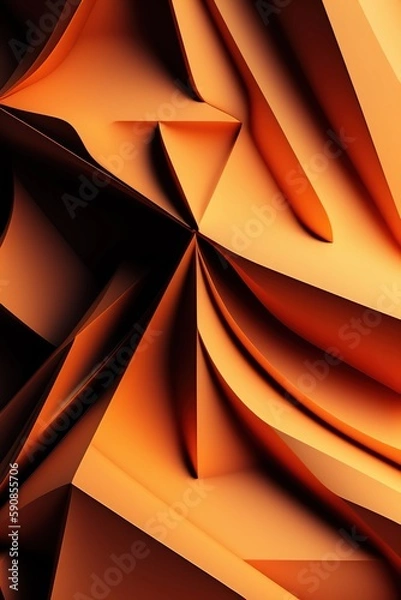 Fototapeta A colorful 3D geometrical pattern