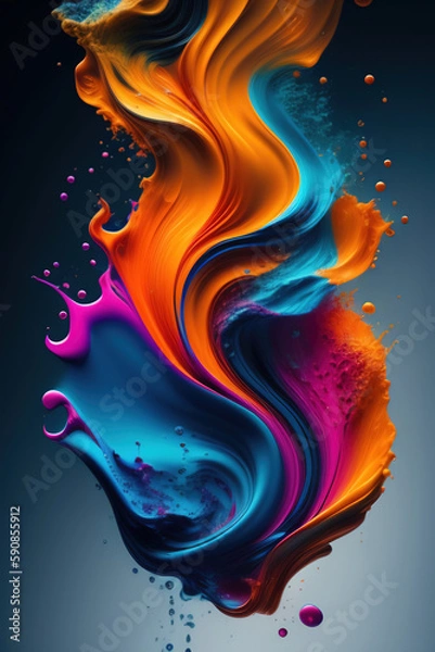 Fototapeta Expression in action. Abstract shape