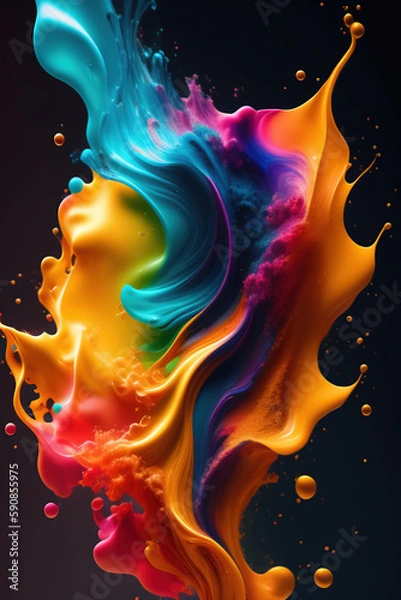 Fototapeta A colorful energetic blast. Creative background