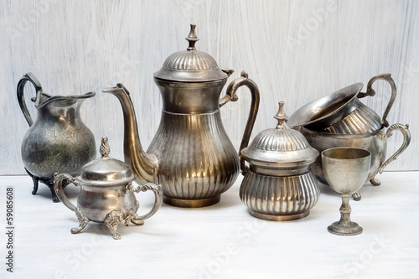 Obraz Piękny, shabby chic, antyczny talerz